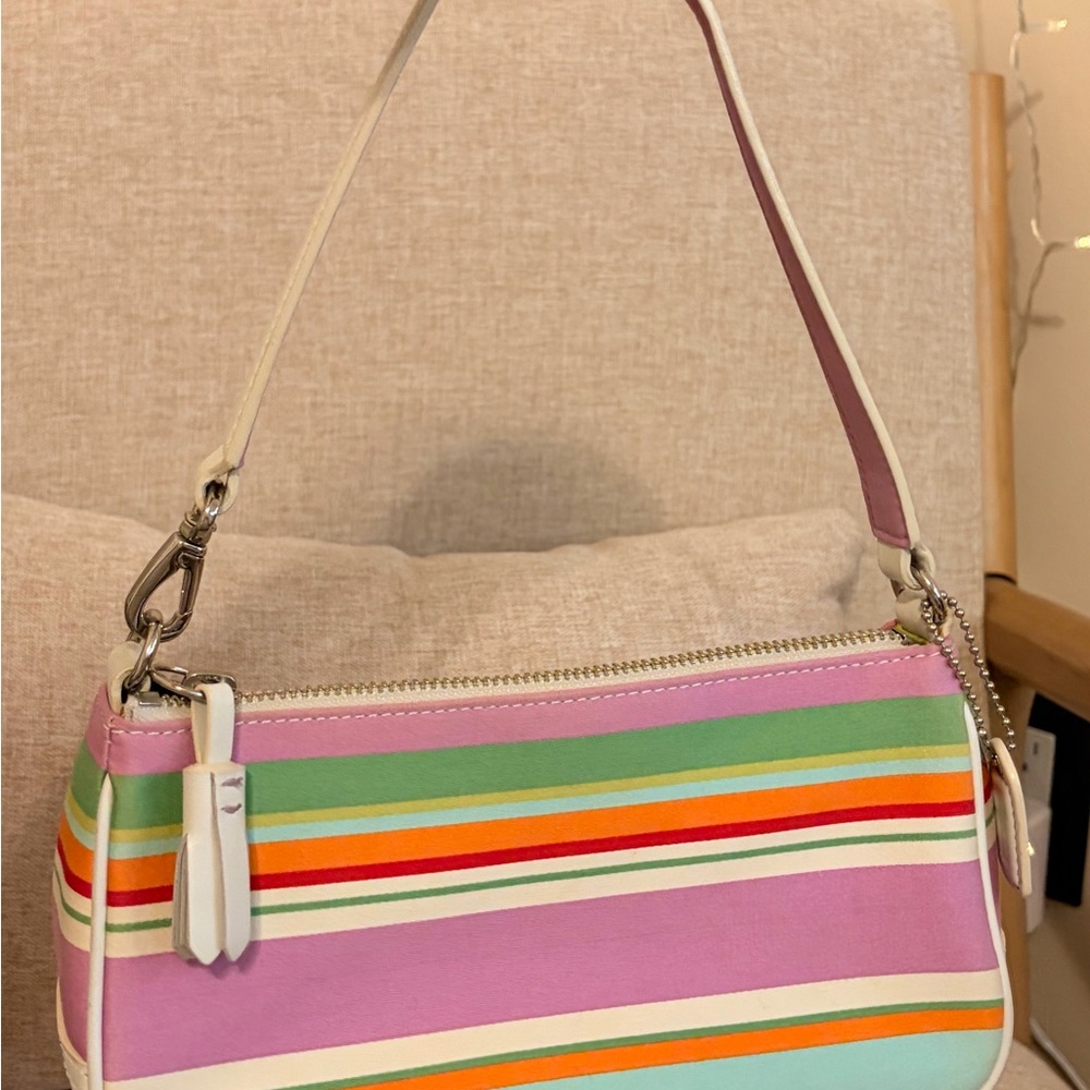 Vintage Y2K Coach F10802 Colorful Stripe Rare Small Purse | Excellent Condition - Picture 4 of 9